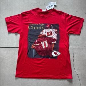 90s Vintage Kansas City Chiefs Deadstock Locker Room T Shirt Size L